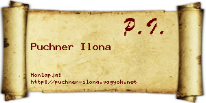 Puchner Ilona névjegykártya